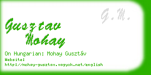 gusztav mohay business card